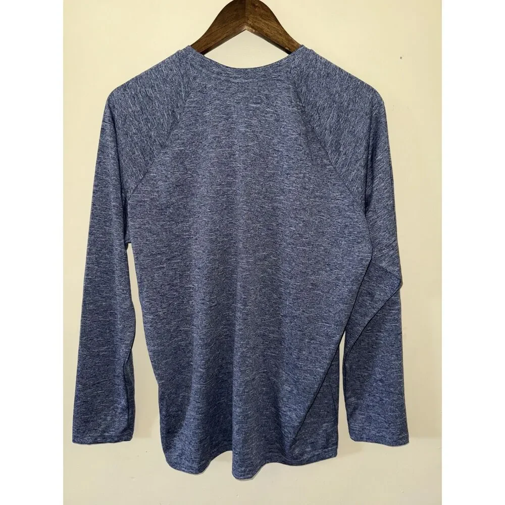 Nike Swim Mens M Hydroguard Essential Dri-FIT UV Long Sleeve Rash Guard Navy